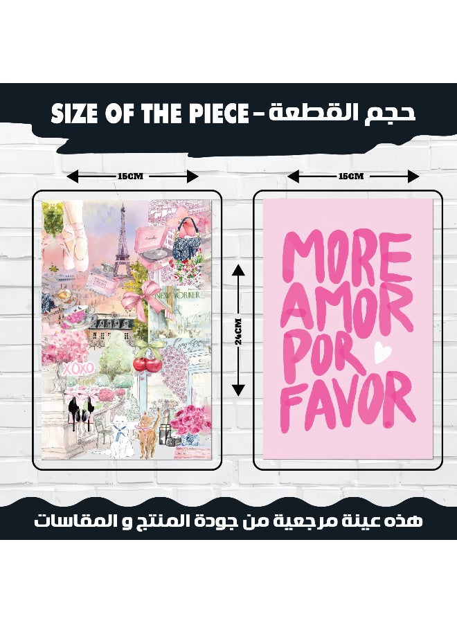 Blush Pink Wall Art Set of 12 – Thick 300gsm Glossy Posters with Double-Face Adhesive, Durable and Easy to Mount, Perfect for Adding a Soft Feminine Touch to Any Girl’s Space or Desk Area - Image 4