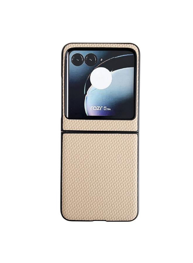 اس-توب جراب لهاتف موتورولا رازر 40 ألترا / رازر 2023، جراب بتصميم نسيجي من البولي كربونات - Image 1