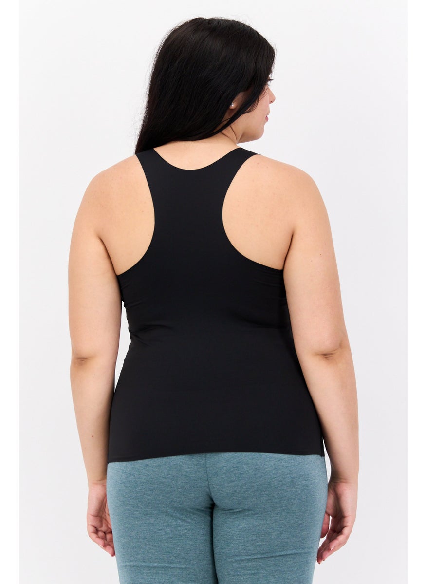 TRIUMPH Women Round Neck Sleeveless Graphic Print Top, Black  - Image 3