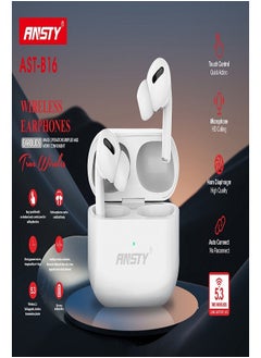 ANSTY Wireless Earbuds, 10M Range, 10H Battery Life, Music & Calling, AST-B23 White - pzsku/ZA2DD115337888D5CB019Z/45/1741247931/5277dae4-463e-4ca2-9c0d-3453aa16f83e