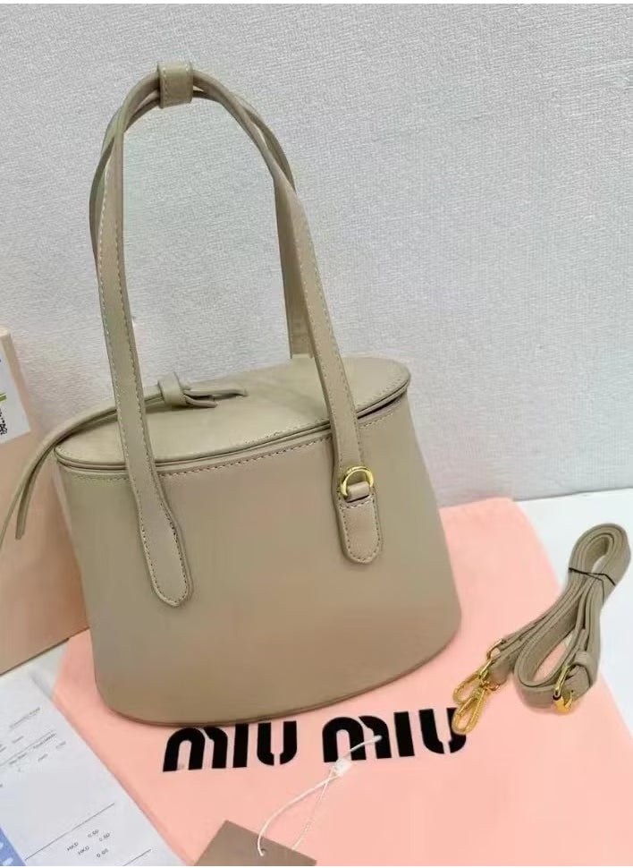 Miu Miu Women's Cow Leather Tote Shoulder Bag 