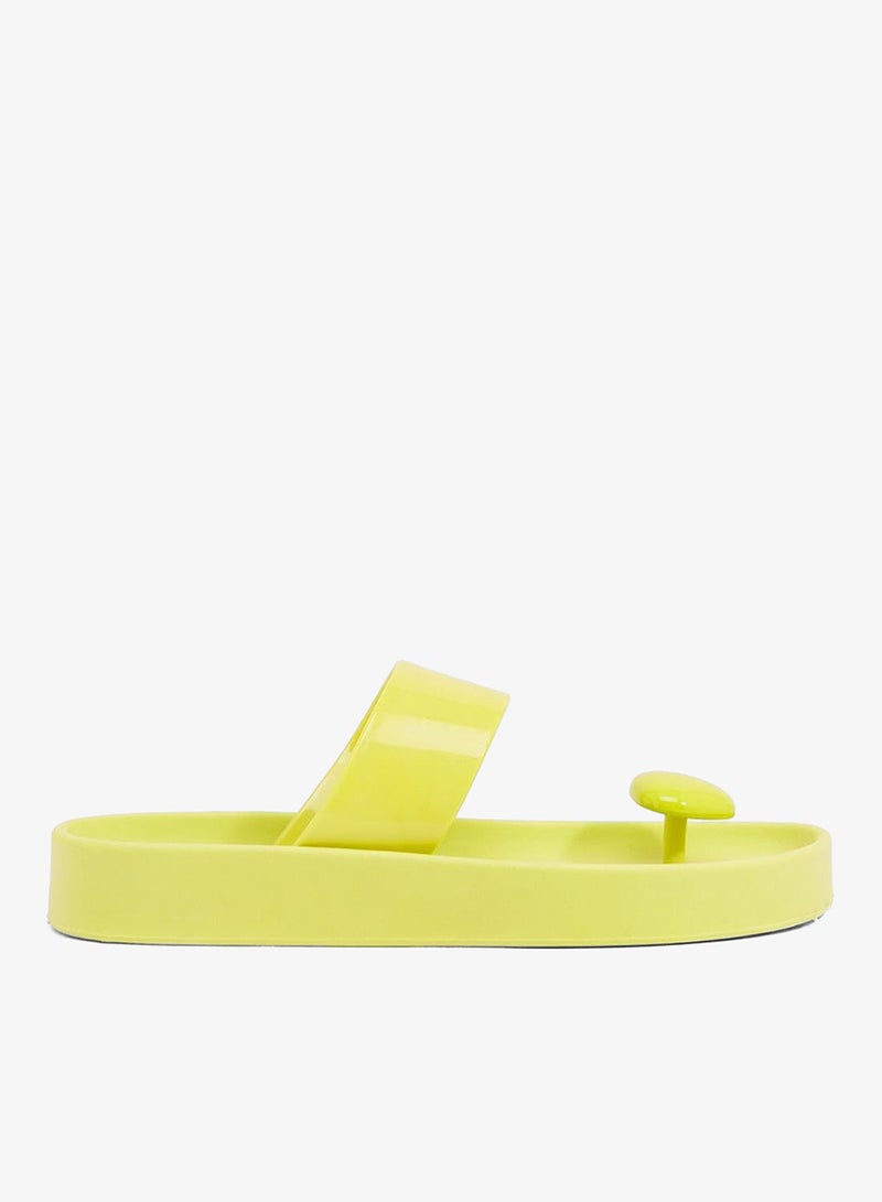 Voices Smooth Stone Women'S Anti Slip Sole  Single Strap Sandals - Yellow - Image 3