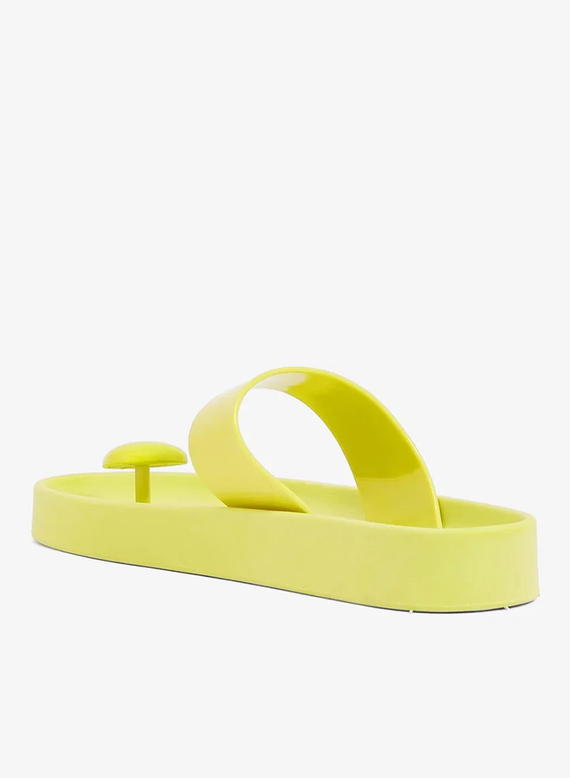 Voices Smooth Stone Women'S Anti Slip Sole  Single Strap Sandals - Yellow
