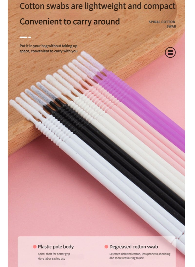 Generic 200 miniature swabs, disposable eyelash mascara wands for lash extensions and ear cleaning swabs  - Image 3