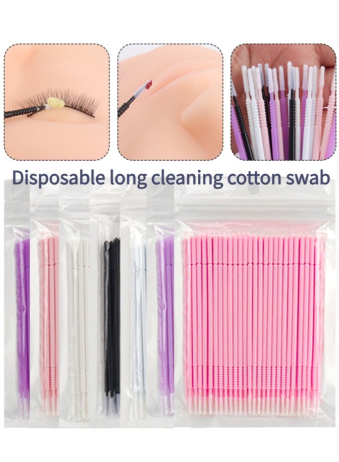 Generic 200 miniature swabs, disposable eyelash mascara wands for lash extensions and ear cleaning swabs  - Image 2