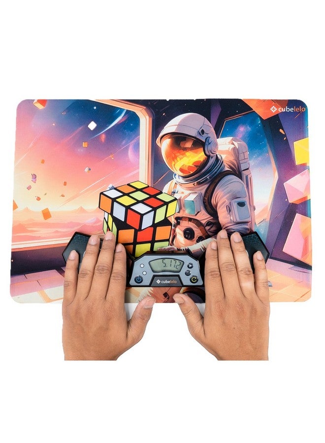 Cubelelo Cubelelo Astrocuber Mat | Premium Non-Slip Mat for Speed Cubing | Large Surface Area | Durable & Easy to Clean | Perfect for Competitive Cubing | Protects Cubes & Surfaces - Image 2