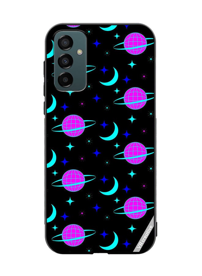 VR CREATIVE Protective Case Cover For Samsung Galaxy F13/M13 Pattern On Black Design Multicolour - Image 1