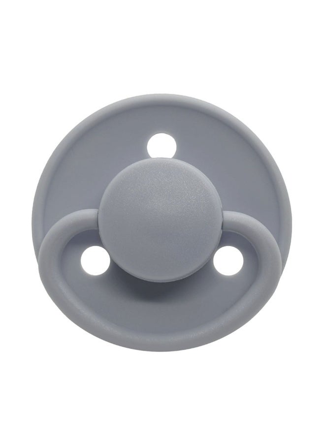 Mininor Round Pacifier Latex  6M+  2pcs  Grey Seal - Image 1