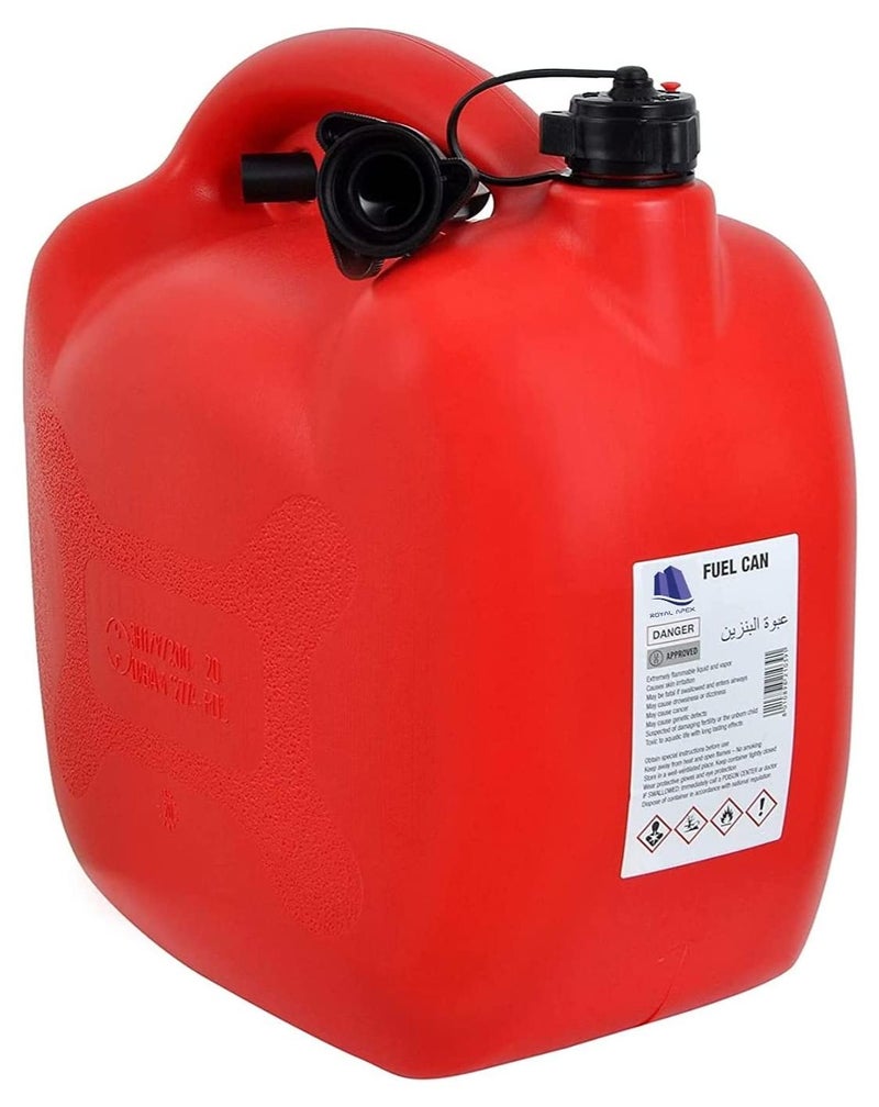 بي في سي جركن علبة وقود بولي كلوريد الفينيل لتخزين الزيت والبنزين والديزل تتحرك العلب الحمراء لوائح الأمم المتحدة المعتمدة للخدمة الشاقة لخزانات الوقود الاحتياطية للدراجات النارية SUV ATV معظم السيارات 10 لتر - Image 1