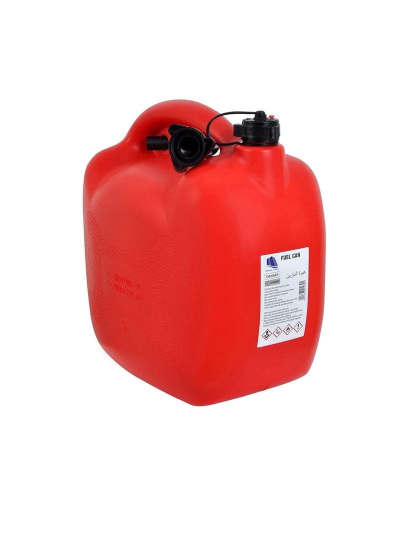 PVC - Jerry Can PVC Fuel Can Container for Oil Petrol Diesel Storage Moving Red Cans UN Regulations Approved Heavy Duty Backup Petrol Tanks Mount for Motorcycle SUV ATV Most Cars 10 Ltr - Image 1