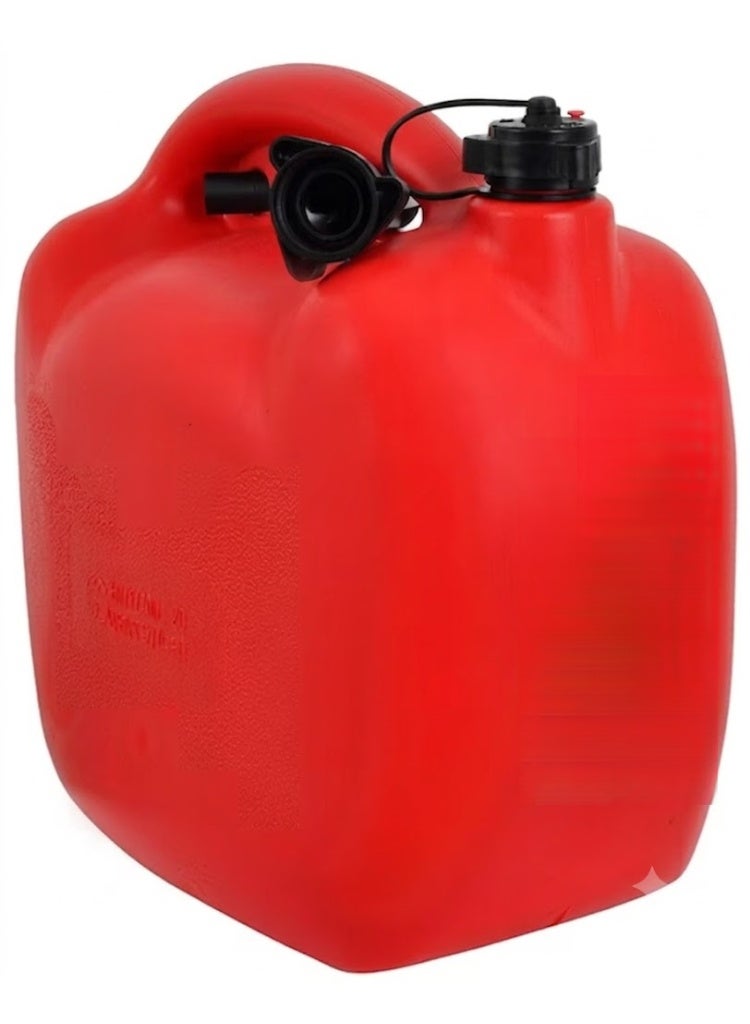 PVC Jerry Can PVC Fuel Can Container for Oil Petrol Diesel Storage Moving Red Cans UN Regulations Approved Heavy Duty Backup Petrol Tanks Mount for Motorcycle SUV ATV Most Cars 10 Ltr - Image 1