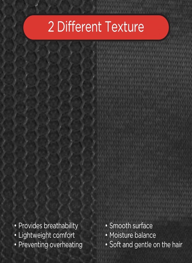 DONNA Argan & Black Castor Oil Satin Lined Mesh Wrap | Breathable Hair Wrap Headband for Women’s Hair Protection, BLACK COLOR 1PC - Image 2