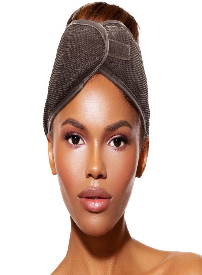 DONNA Argan & Black Castor Oil Satin Lined Mesh Wrap | Breathable Hair Wrap Headband for Women’s Hair Protection, BLACK COLOR 1PC - Image 1