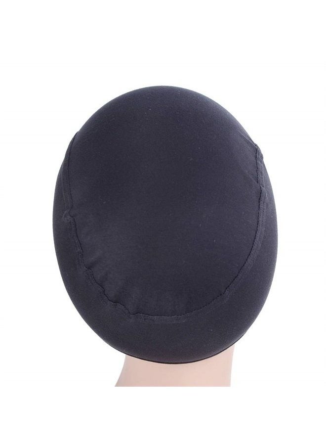 yantaisiyu 1 Piece Bamboo Fiber Wig Cap Comfortable Elastic Wig Cap for Wig (Black)  - Image 4