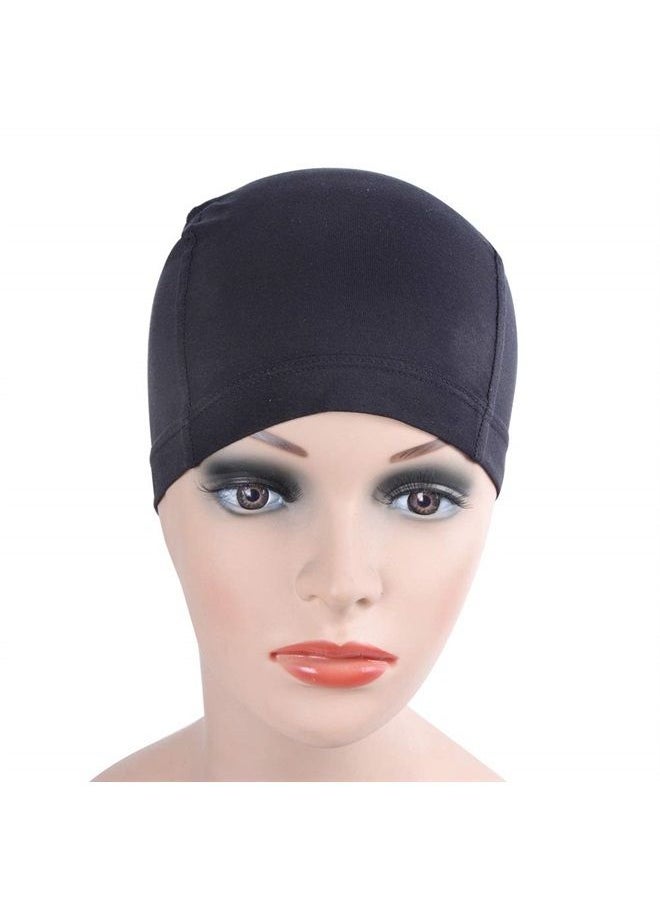 yantaisiyu 1 Piece Bamboo Fiber Wig Cap Comfortable Elastic Wig Cap for Wig (Black)  - Image 5