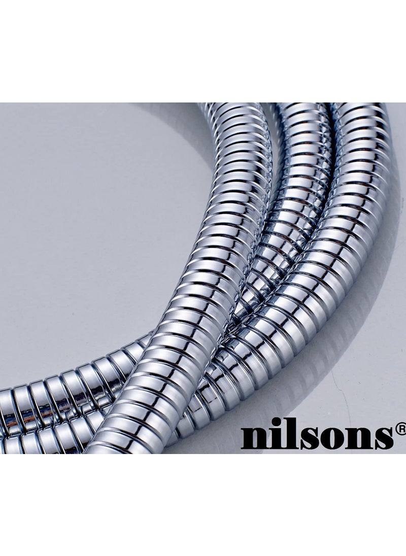 nilsons Nilsons 15 Meter 304 Grade Flexible Shower Hose Pipe Chrome Finish 15 Meter  - Image 3