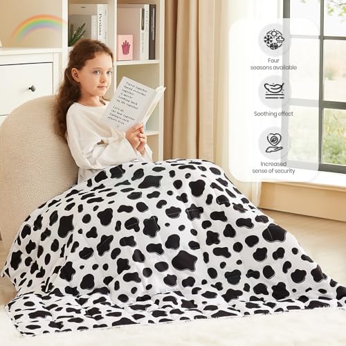 HOSUKKO Weighted Blanket - 5 lbs Cow Pattern Heavy Blanket - Breathable Blanket(36 * 48 inches, 5 lbs) - Image 3