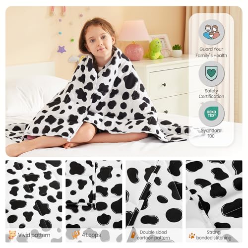 HOSUKKO Weighted Blanket - 5 lbs Cow Pattern Heavy Blanket - Breathable Blanket(36 * 48 inches, 5 lbs) - Image 5