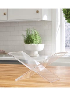 BUYCO Acrylic Book Stand Acrylic Book Holder Clear Acrylic Book Display Stand Reading Stand For Open And Closed Books Magazines Textbooks Recipe Holder Picture Display  - Image 1