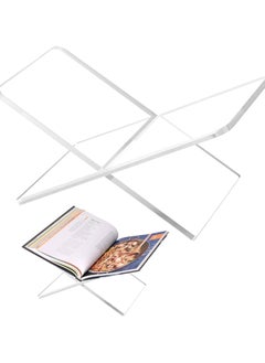 BUYCO Acrylic Book Stand Acrylic Book Holder Clear Acrylic Book Display Stand Reading Stand For Open And Closed Books Magazines Textbooks Recipe Holder Picture Display  - Image 2