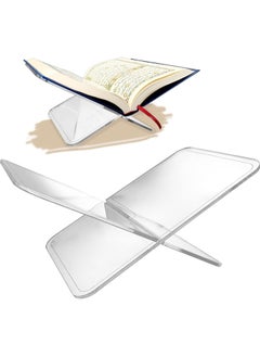 BUYCO Acrylic Book Stand Acrylic Book Holder Clear Acrylic Book Display Stand Reading Stand For Open And Closed Books Magazines Textbooks Recipe Holder Picture Display  - Image 3