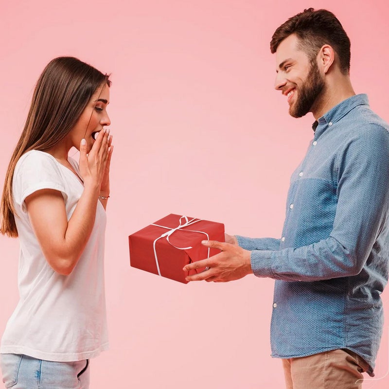 BEISHIDA 100 Sheets Red Tissue Paper Bulk, Wrapping Tissue Paper for Gift Bags, 14 x 20 Inch Gift Wrap for Valentine Birthday Wedding Graduation DIY Crafts Holiday Flowers - Image 2