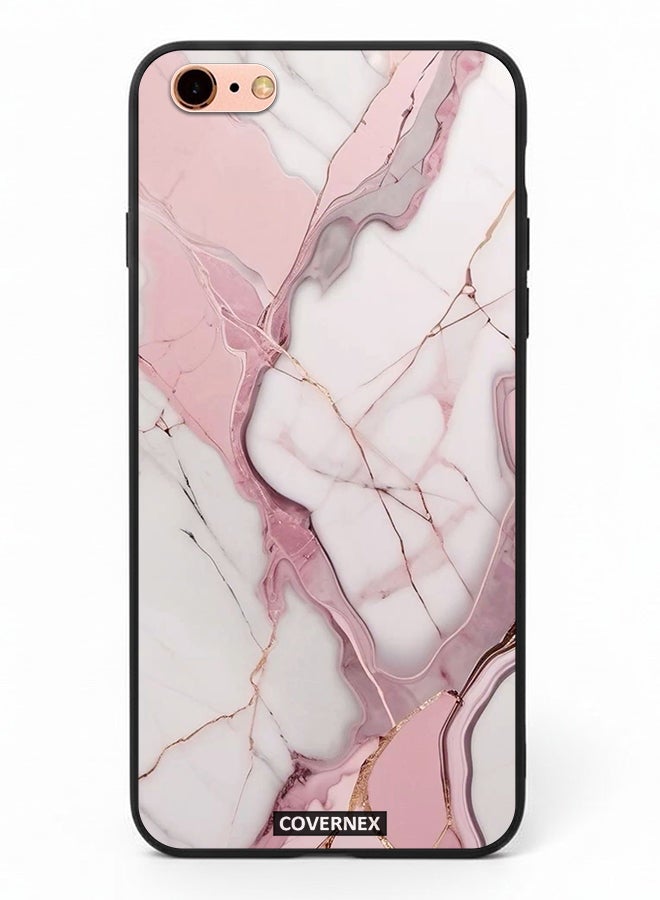 Covernex Apple iPhone 6s Plus Protective Case Cover Printed Featuring Rose Quartz Marble Texture - Image 2