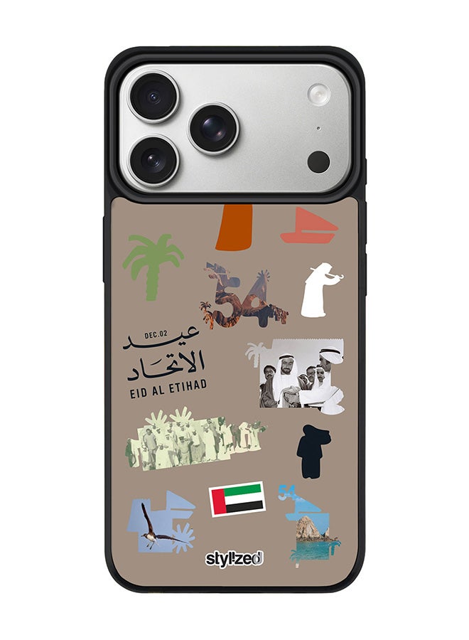 Stylizedd for iPhone 17 Pro Max Case [Compatible with MagSafe] Magnetic cover Slim fit Camera Protection, Shockproof Thin Phone Case- Eid Al Etihad 54th UAE National Day, Warm Grey - Image 1