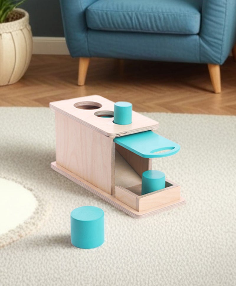Intellibaby صندوق إسقاط أسطواني IntelliBaby لتطوير المهارات الحركية الدقيقة، 24 شهرًا فما فوق، 30.9x12x14 سم، يعزز القبضة بالإبهام والفهم السببي والنتائجي - Image 1