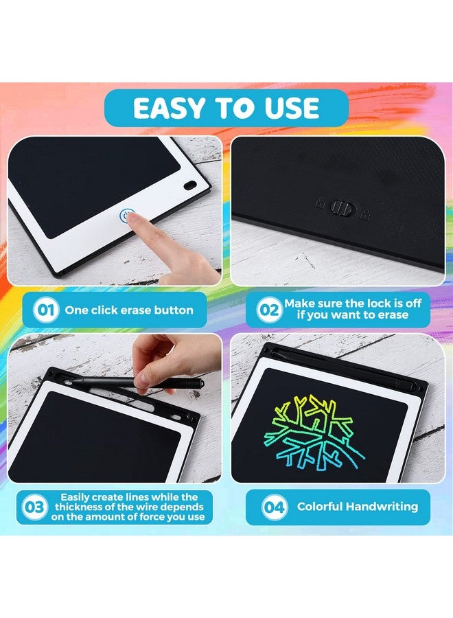 Zhehao 32 Pieces LCD Writing Tablet Doodle Board Electronic Toy 8.5 Inch Colorful Doodle Board LCD Erasable Drawing Pad Reusable Writing Pad Toys for Girls Boys(White, Black, Pink, Blue) - Image 5