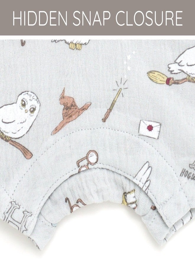 Harry Potter Hedwig Newborn Baby Boys Henley Romper Pale Gray 3-6 Months - Image 3