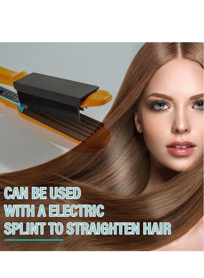 Flat Iron Combs Attachment Clips, 2 Pcs Nimble Hair Straightening Combs, Ideal for DIY Hairstyling and Professional Hairdressers - Image 3