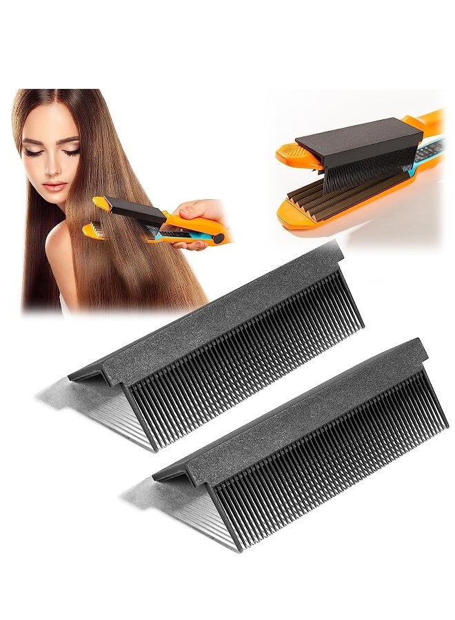 Flat Iron Combs Attachment Clips, 2 Pcs Nimble Hair Straightening Combs, Ideal for DIY Hairstyling and Professional Hairdressers - Image 1