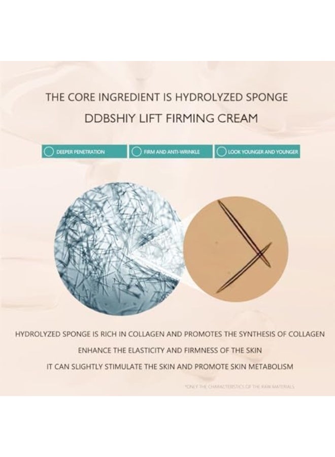 كريم رفع Firming، كريم كولاجين سبونج المعالج - مزيج من الببتيدات والنباتات مع جرثومة الأرز والألوة فيرا - يحفز تجديد البشرة ويعزز المرونة 50 مل - Image 2