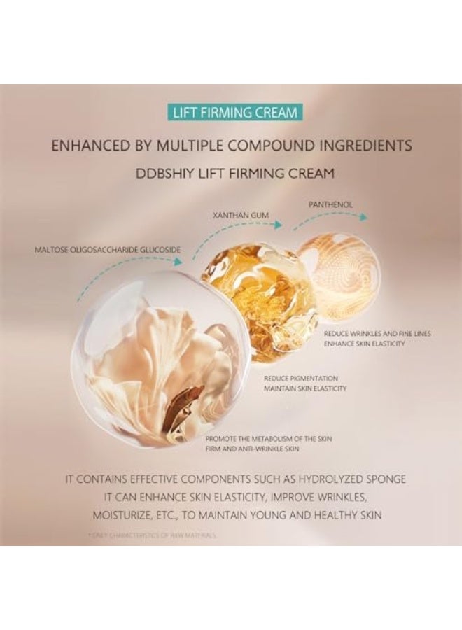 كريم رفع Firming، كريم كولاجين سبونج المعالج - مزيج من الببتيدات والنباتات مع جرثومة الأرز والألوة فيرا - يحفز تجديد البشرة ويعزز المرونة 50 مل - Image 3