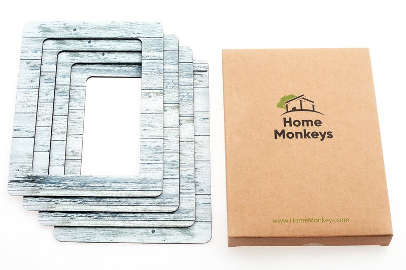 HomeMonkeys HomeMonkeys 4x6 Extra Thick Strong Magnetic Picture Frame 4 pack Magnet for Elegant Clear Decor Easy to Change Photo Lifetime Guaranty