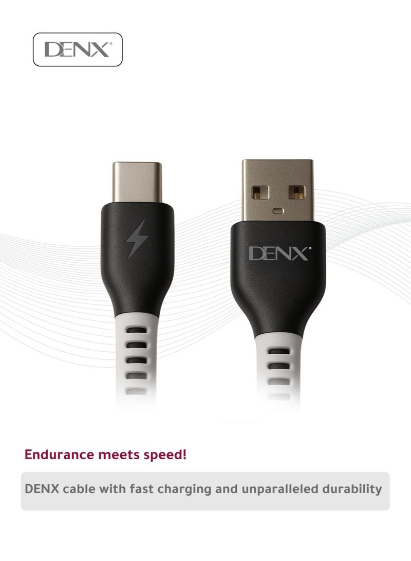Denx Denx USB to Type-C Fast Charging Cable [3.1A, 1M] - Durable Braided Nylon, Bend-Resistant Design - Rapid Charge Compatible with Samsung Galaxy, Pixel, iPad Pro & More  - Image 3