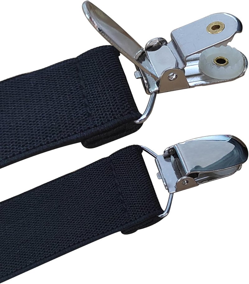 Kedofe Mens Shirt Stays Military Adjustable Elastic Garter Straps Sock Non-slip Clamps - Image 3