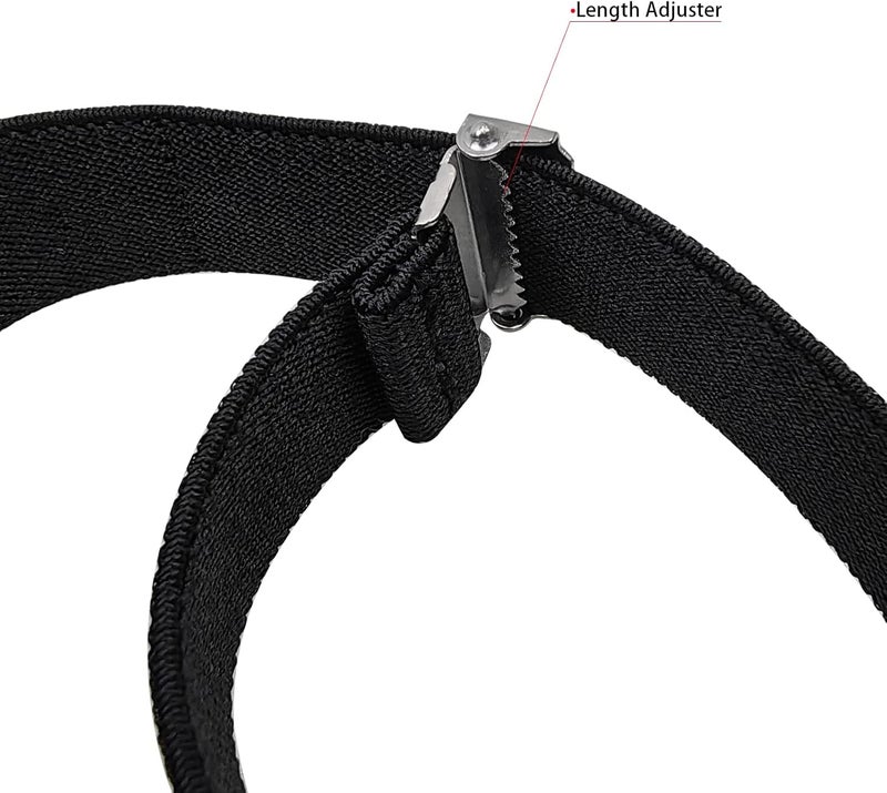 Kedofe Mens Shirt Stays Military Adjustable Elastic Garter Straps Sock Non-slip Clamps - Image 4