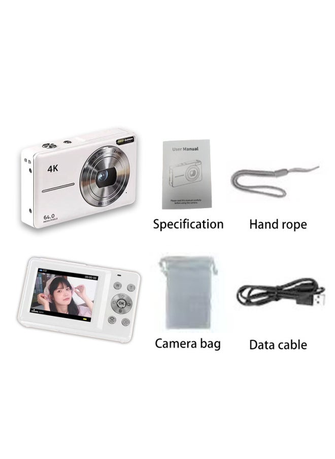 Generic High-Definition Digital Camera Student Mini Digital Camera Children's Special Photography Shooting Camera Gift-Color:Hd White 2.4inch Screen  - Image 1
