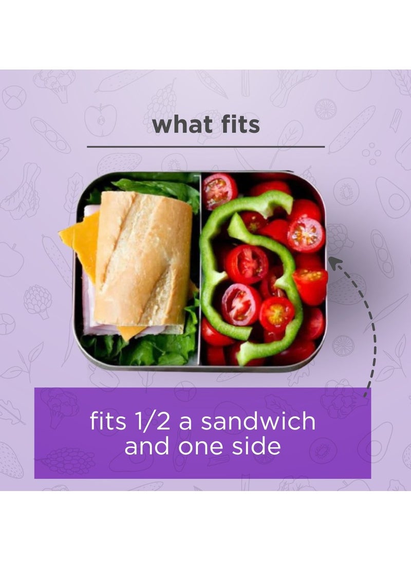 لانش بوتس صندوق غداء متوسط ​​الحجم من ديو بينتو مقسم من الفولاذ المقاوم للصدأ، نقاط وردية - Image 4