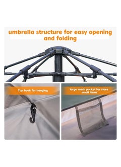 Generic Camping Tent for 3-4 Person, Pop Up Tent for Outdoor Beach Shade Family Tents Portable Instant Automatic Easy Setup Tent Rainproof Windproof Sun Shelter  - Image 5