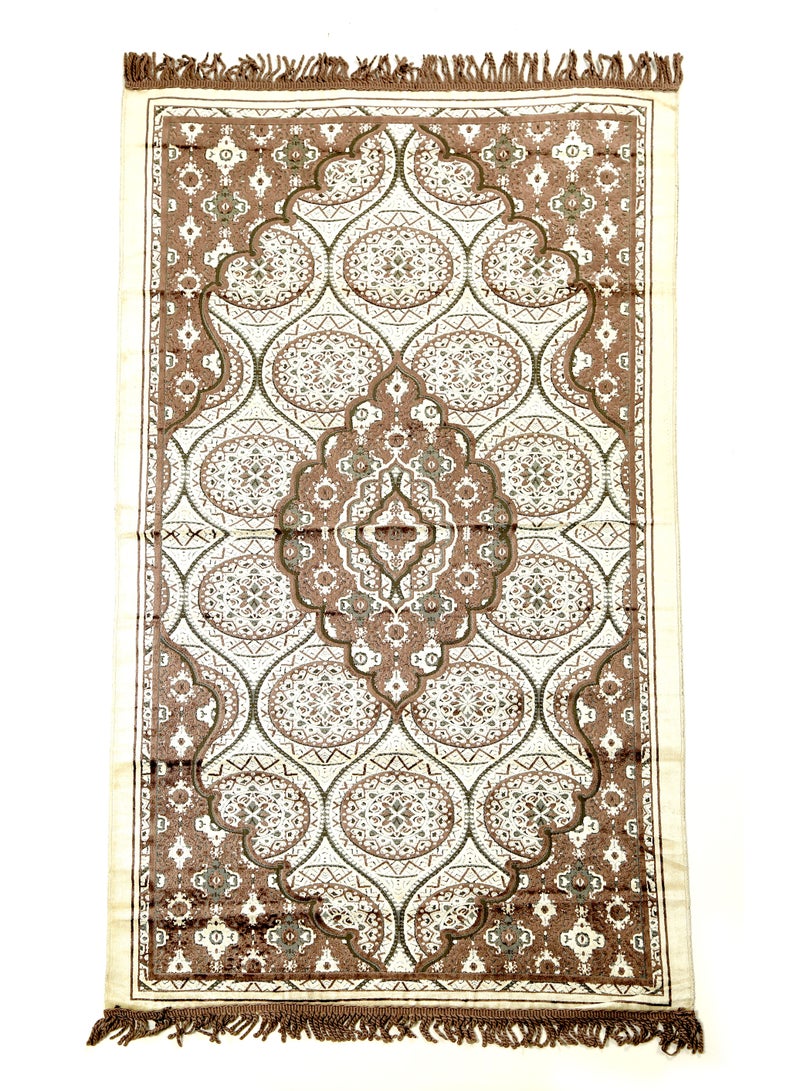 Vitacelli سجادة صلاة 614GSM مضادة للانزلاق قمة مخملية سجادة صلاة إسلامية تصميم جديد سميكة مبطنة سجادة صلاة للرجال والنساء هدية عيد رمضان (140 سم × 70 سم) - Image 1