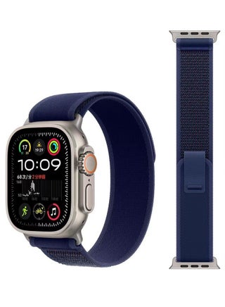 3 Pack for Apple Watch Trail Band 49mm/46 mm/45mm/44mm/42mm Nylon Woven Sport Strap for iWatch Ultra/Ultra2/Series 10/9/8/7/SE/6/5/4/3/2/1 Black/Blue/Green - view 5