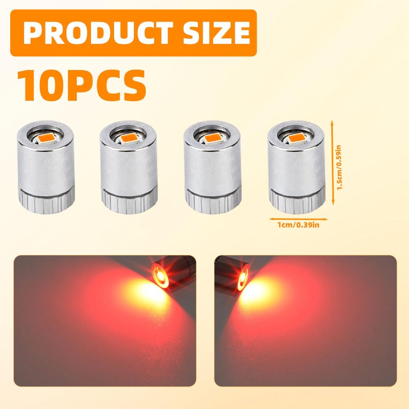 BTFO 10pcs Miniature LED Lights, Mini Lights Battery Included for DIY Craft Dollhouse Small Electric Lamp for Paper Lantern Decoration Dollhouse Accessories (Red Light) - Image 2