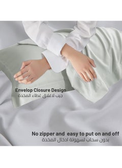 Donetella Microfiber Pillowcases 2-Pcs Soft Pillow Cover With Envelope Closure (Without Pillow Insert),Santa Grey  - Image 3
