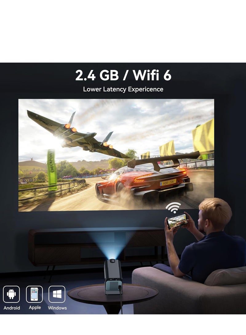 ELTRAZONE 4K Native 1080P Mini Projector: Smart Features, Auto Keystone Adjustment, and 180-Degree Rotation  - Image 4