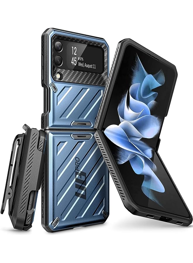 سوبكيس حافظة سلسلة Unicorn Beetle Pro لهاتف Samsung Galaxy Z Flip 3 5G (2021)، حافظة حماية متينة بطبقة مزدوجة لكامل الجسم مع حافظة (إمالة) - Image 1