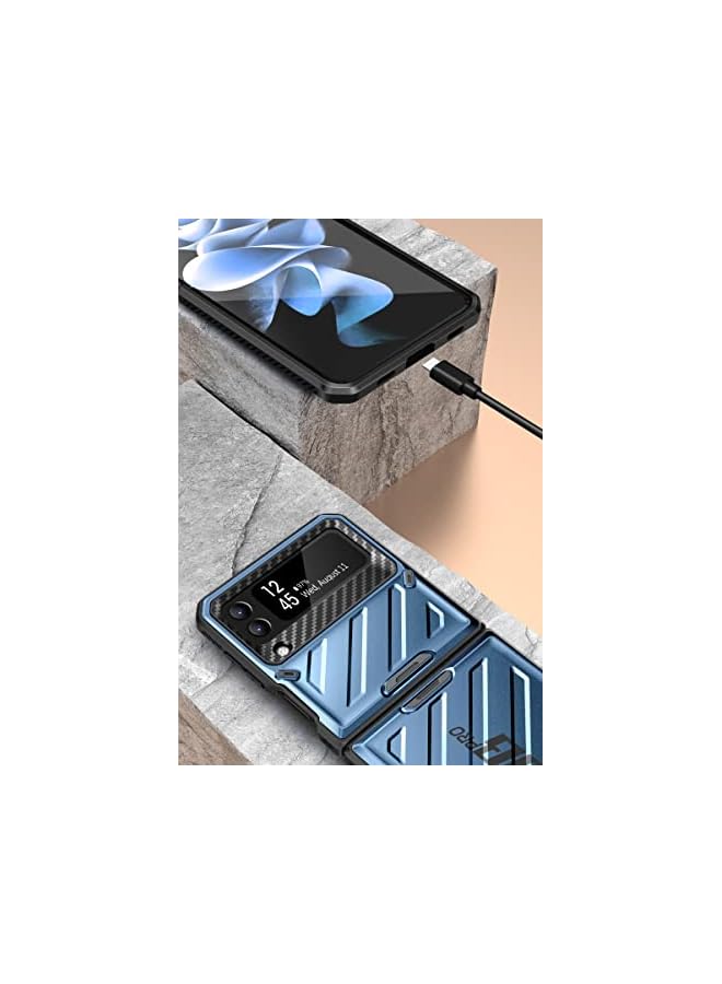 سوبكيس حافظة سلسلة Unicorn Beetle Pro لهاتف Samsung Galaxy Z Flip 3 5G (2021)، حافظة حماية متينة بطبقة مزدوجة لكامل الجسم مع حافظة (إمالة) - Image 5