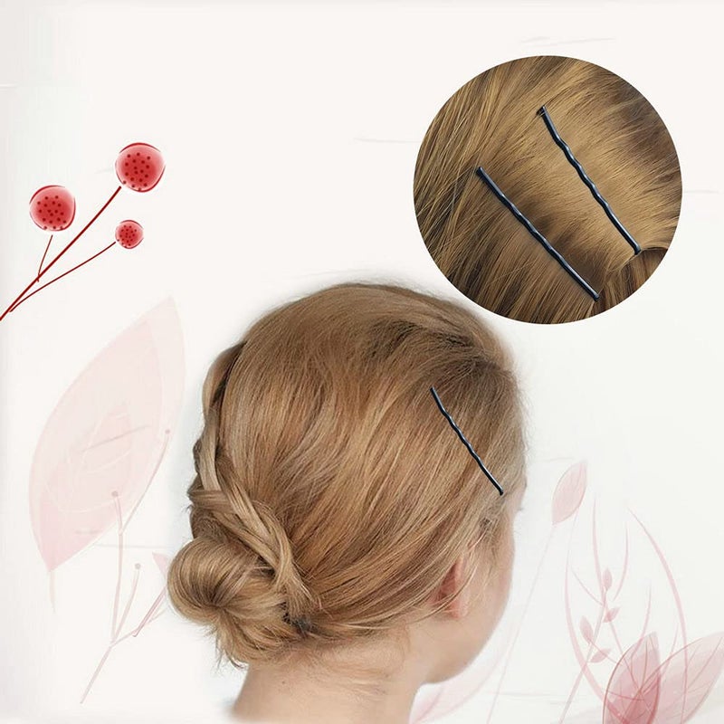 YINGFENG 330 Pcs 2.2 Inch Black Bobby Pins, Set of Hairpins with Box, Premium Hair Pins for Kids, Girls and Women, Great for All Hair Types - Image 3